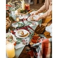 thumbnail image 3 of Christmas Snowman Placemats Set of 6 Winter Christmas Tree Cardinals Red plaid Heat Insulation Washable Place Mats, Rustic Non-Slip Table Mats for Dining Table Party Kitchen Decor,13x19 Inch, 3 of 4