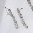 thumbnail image 3 of Humble Chic Silver Tone Rhinestone Earrings for Women - Dangling Earrings for Women, 3 of 10