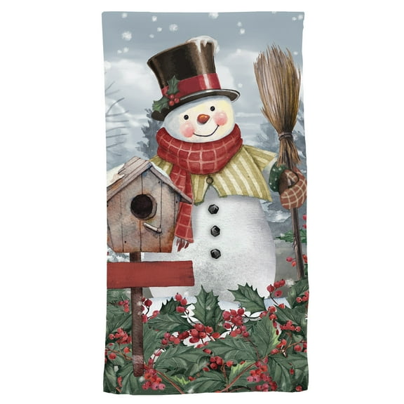 Briarwood Lane Jolly Snowman Welcome Cotton Hand Towel