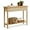 Oak Beige, variant on YANG2 Console Table, Sofa Table, Narrow Entryway Table with 2 Drawers, Open Storage Shelf, Rounded Corners, for Living Room, Boho Style-Oak Beige