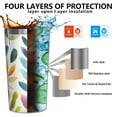 thumbnail image 3 of Colorful Leaves Pattern 10oz Tumblers Stainless Steel Tumbler with Lid and Straw,Vacuum Insulated Double Wall Travel Tumbler Cups with Cleaning Brush for Coffee, Tea, 3 of 4