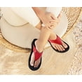 thumbnail image 3 of AEROTHOTIC Arch Supportive Strappy Orthotic Comfortable Flip Flops Cushion Soft Toe Post Non-Slip Summer Casual Travel Walking Thong Sandals Women Beach Essentials, 3 of 6