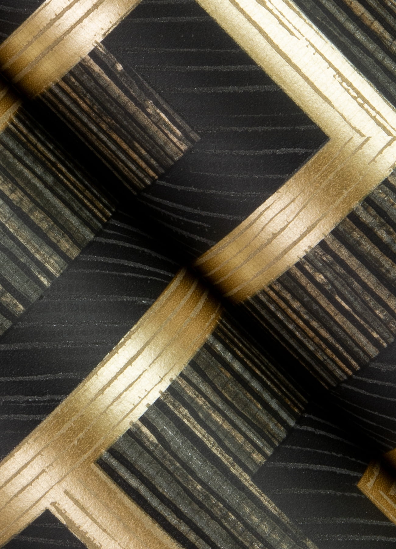 Advantage Henley Black Geometric Grasscloth Wallpaper
