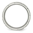thumbnail image 5 of Auriga Fine Jewelry Titanium Satin 6mm Notched Band for Men Size 10.5, 5 of 6