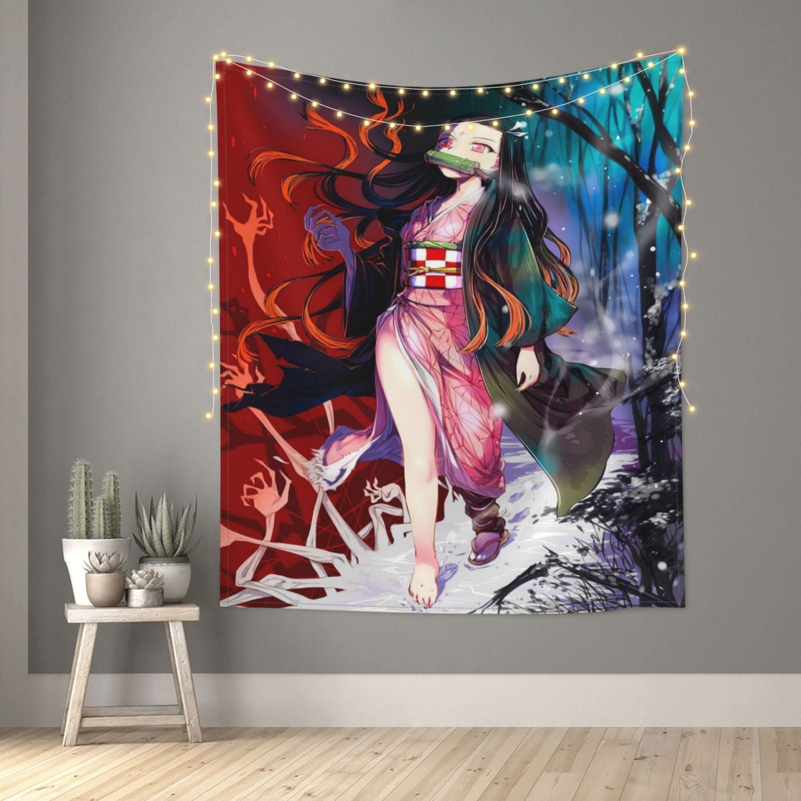 Demon Slayer Nezuko Tapestry Wall Hanging Wall Art Decor Wall