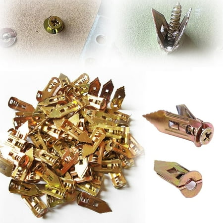 

Yazoeiaing Self-Drilling Anchors Screws 2024 New Drywall Anchors and Screws kit Self-Drilling Drywall Anchors with Screws 12x30mm Zinc Plated Steel No Drill for TV Bike Cabinets (100PCS) Q6R-2474