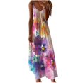 thumbnail image 2 of Xixinqiwan No Boundaries Women's and Women's Plus Dresses,Womens Sleeveless Printed Camisole Long Dress Camisole V-Neck Dress,Lightweight Boho Dress Vacation Wear, 2 of 5