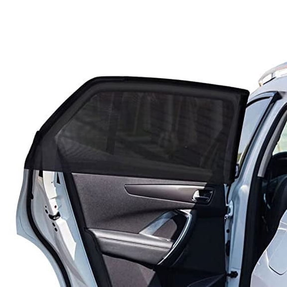 2Pack Large Size Super Elastic 42" to 53" Car Window Sunshades,for Large SUV,Pickup,Truck,Minivan,Breathable Mesh Window Screen,Side Window Screen for Car Camping