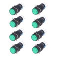 thumbnail image 4 of 25 Unids Momentáneo Interruptor de Botón Autoblocante 8 Pin Redondo con Luz 24V BEMBLA1622DSY 16mm (Verde), 4 of 8