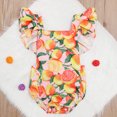 thumbnail image 3 of Gibobby Ropa Para Bebe mono Playsuit niños niña verano fruta estampado bebé niño con volantes niñas y mono(Naranja, 100), 3 of 3