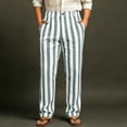 thumbnail image 2 of Uwinwear Striped Dress Pants for Men's Big & Tall Flat Front Business Trousers Casual Straight-Legs Long Pants with Pockets,Mint Green,S, 2 of 5
