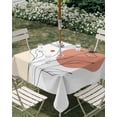 thumbnail image 3 of Square Outdoor Tablecloth with Umbrella Hole Boho Floral Outside Table Cloth Waterproof Patio Table Cover Nordic Contemporary Minimalist Clean-lined Zipper Tablecloths for Picnic Camping 60x60 Inch, 3 of 8