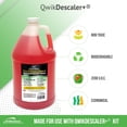 thumbnail image 2 of QwikDescaler + Solución descalcificadora concentrada Calentador de agua sin tanque Solvente descalcificador para intercambiador de calor Disuelve rápidamente el deslustre y los depósitos de cal, 1 gal, 2 of 5