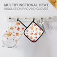 thumbnail image 4 of Yayeee Oven Mitts and Pot Holder Set of 2 Heat Resistant Kitchen Gloves Baking Hot Pad, Watercolor Autumn Leaves, 4 of 5