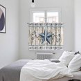 thumbnail image 3 of Texas Star Navy Blue Kitchen Curtains Window Panels, Farmhouse Vintage Art Wooden Insulated Window Treatment Curtain, Grommet Curtains for Bedroom/Living Room/Bathroom, 2 Piece 52"Wx63"L, 3 of 8