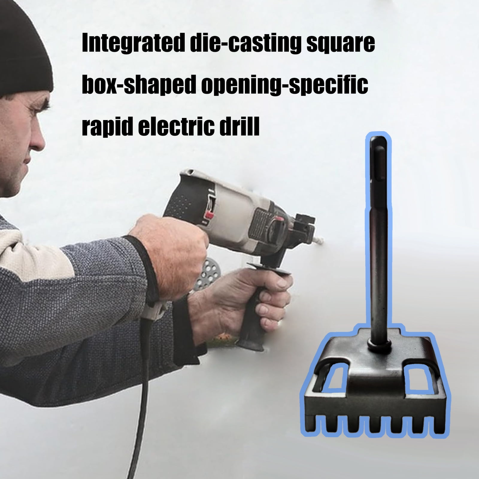 Steel Oscillating Power Tool Rectangle Hole Cutter For Cutting Rectangular Hole In Panel Electrical Box Gypsum Boards