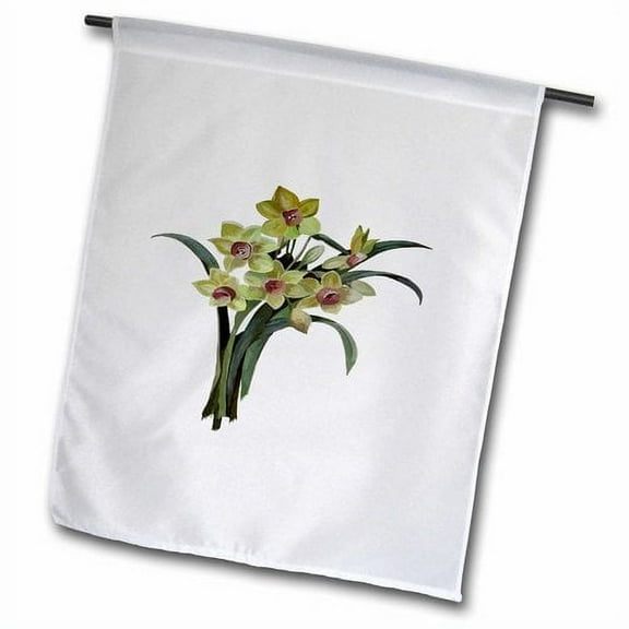 3dRose, Lent Lily Isolated, 12 x 18 inch Garden Flag