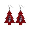thumbnail image 1 of Jewelry On Clearance Christmas Fashion Trend Personality Leather Pattern Drop Earrings Jewelry Gift Multicolor, 1 of 1