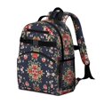 thumbnail image 2 of Pioneer Flower Floral Print Pattern Backpack for School, Cute School Bag with Adjustable Shoulder Straps and Padded Back, 15.25"x11.5"x5.25", 2 of 5