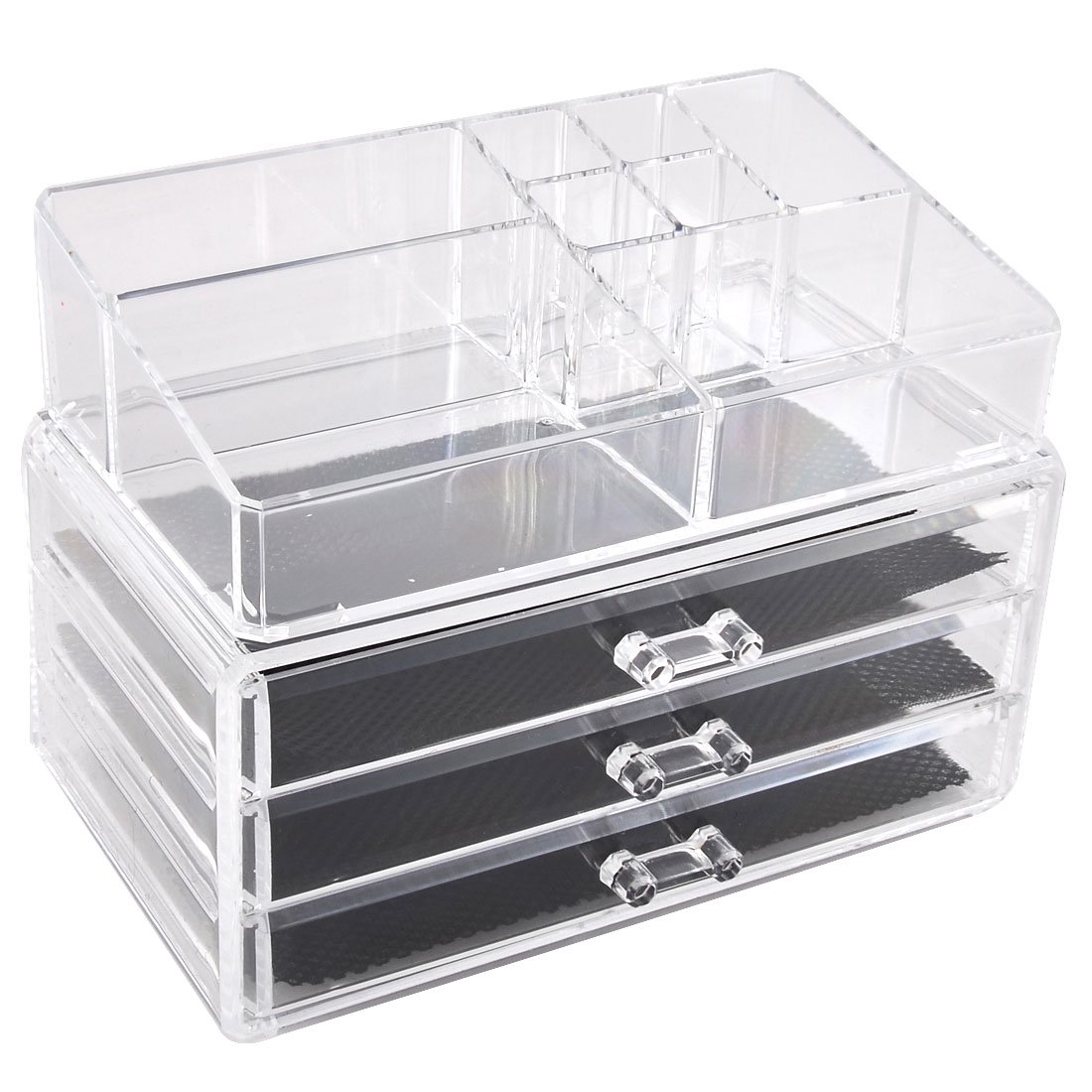 Acrylic 3 Drawer Cosmetics Storage Display Box Jewelry Organizer
