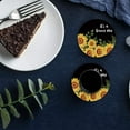 thumbnail image 5 of POGLIP Sunflowers It's Sunny Day Set of 6 Round Coaster for Drinks, Absorbent Ceramic Stone Coasters Cup Mat with Cork Base for Home Kitchen Room Coffee Table Bar Decor, 5 of 5