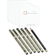 Sakura Zentangle Drawing Set, Black Ink, Set Of 11 Pieces