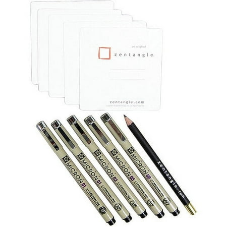 Sakura Zentangle Drawing Set, Black Ink, Set Of 11 Pieces