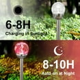 thumbnail image 4 of 4 Pack Solar Lights Outdoor, Cracked Glass Ball Solar Garden Lights, Decorative LED Landscape Light for Patio Pathway Decor, Multicolor, 4 of 8