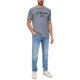 thumbnail image 3 of s.Oliver Camiseta hombre - Basic, estampado logo, cuello redondo, algodón Gris claro L (Large), 3 of 5