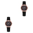 thumbnail image 4 of relayinert Accurate And Elegant Women Fashion Rhinestones Watch Analog Display Quartz Wrist Watch Easy-to-read black 2Set, 4 of 6