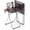 Black Marble, variant on TV Tray Table,Folding Table with Cup Holder Portable,Foldable Snack Tray for Eating,Small Folding Tables Set of 2,Dinner Tables for Couch, Living Room,Small Space (White Marble,2Pcs)