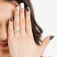 thumbnail image 2 of Natural Peridot Pear Shape Rings in Sterling Silver for Women, August Birthstone Jewelry for Her Birthday, Wedding Anniversary, Christmas, Mothers Day, 2 of 8