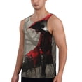 thumbnail image 2 of Salouo Dark Red Hooded Girl for Men's Tank Tops,Sleeveless Muscle Shirts for Men Quick Dry Workout Tank Top Gym Muscle Tee Fitness Bodybuilding Sleeveless T Shirt-Large, 2 of 7