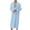 Light Blue, variant on Stamzod Muslim Thobe for Men Long Sleevee Button Down Mens Hoodie Cotton Solid Loose Plus Size Middle East Ethnic Robes for Men with Pocket