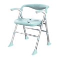 thumbnail image 4 of Silla de ducha Banco de baño Silla de baño Estabilidad antideslizante Taburete de ducha portátil plegable Silla de baño para ancianos y discapacitados Verde, 4 of 8