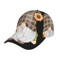 thumbnail image 1 of Balery Sunflower Gnomes 4 Gorra de béisbol de tamaño ajustable para correr, entrenar y actividades al aire libre. Gorra de papá para todas las estaciones., 1 of 6