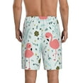 thumbnail image 2 of Balery Cute Flamingo Men's Cotton Knit Pajama Shorts Waistband & Pockets,Short Pajama Pants-Large, 2 of 8