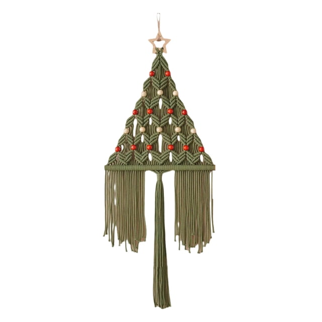 Bohemian Handmade Woven Christmas Tree Tapestry Children's Living Room Bedroom Tassel Tapestry