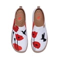 thumbnail image 1 of UIN Women's Art Painted Travel Shoes Slip On Casual Loafers Lightweight Comfort Fashion Sneaker Toledo Ⅰ Hummingbird & Poppy (6.5), 1 of 7