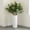 White, variant on Uklsqma Large Plastic Vase, Ceramic Look, 16 Inches Tall, Black | Tall Cylinder, for Artificial or Fresh Flowers, Living Room, Office