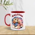 thumbnail image 5 of Cocker Spaniel Patriotic Welcome for 4Th of July Independence Day 11oz Accent Two-tone Mug Cockers Dog Lover Gifts Coffee Tea Cup - 00010, 5 of 5
