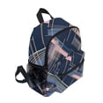 thumbnail image 2 of FORMRS School Backpack with Front Zippered Pocket 12" Student Travel Daypack, Black Stripes, 2 of 6