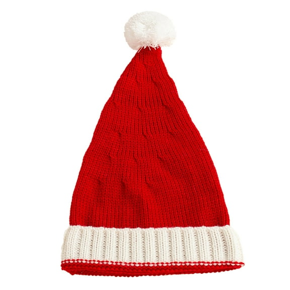 MERRYHAPY Red Holiday Knit Hat Warm Wool Christmas Beanie Festive Winter Cap for Men Women