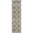 thumbnail image 3 of SAFAVIEH Hudson Jaye Geometric Shag Runner Rug, Grey/Ivory, 2'3" x 20', 3 of 11