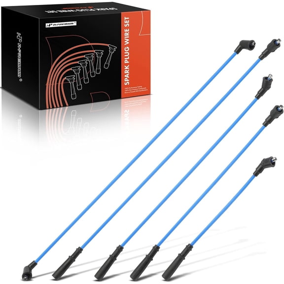 A-Premium Ignition Spark Plug Wires Set of 5 Compatible with Nissan Axxess 1990-1995 D21 1990-1994 Pickup 1995-1997 Stanza 1990-1992 2.4L