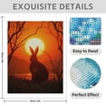 thumbnail image 3 of Diamond Art Kit for Adults, Rabbit Silhouette Sunset Serenity Diamond Painting for Adults Beginners, DIY Diamond Art Painting Kits, 5D Diamond Painting Crafts for Home Decor 12x16 Frameless, 3 of 7