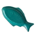 thumbnail image 1 of vajilla de cerámica creativa con forma de pez, ideal para guardar pescado en restaurantes y cenas (28 cm, verde oscuro)., 1 of 2