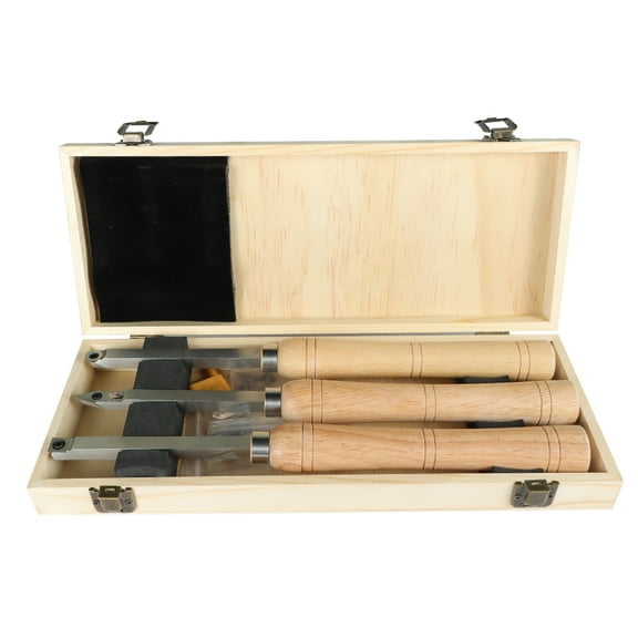 3 Piece Carbide Woodturning Tool Mini Size Diamond Shape Round and Square