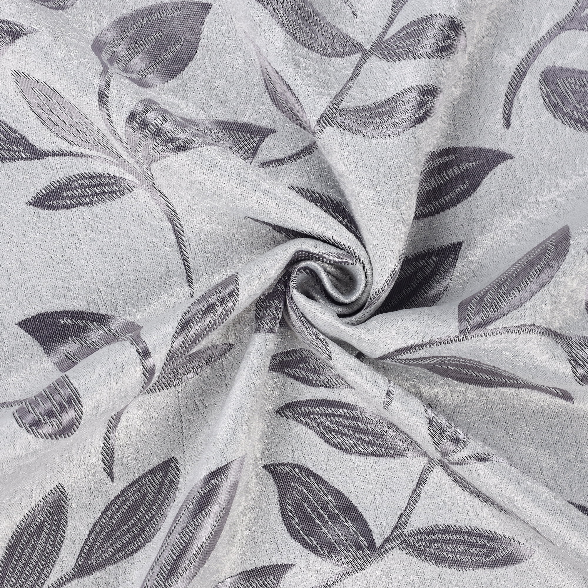 Superior Blackout Leaves Curtains Set of 2, Light Filtering Grommet Curtain Panel Set, Grey, 70"W x 96"L
