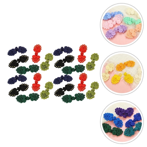 FOMIYES 50Pcs Chinese Cheongsam Clothing Buttons Suit Knot Fastener Decorative Sewing